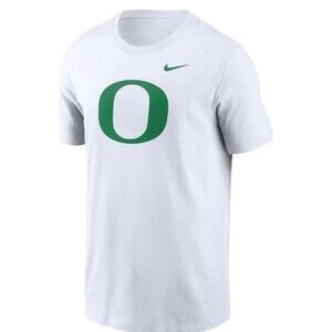 Nike Dri Fit Oregon Ducks Primetime Evergreen Logo T-Shirt White Size Large